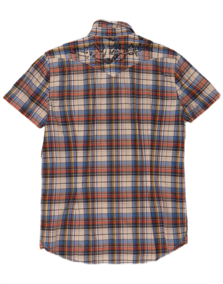 Camicia a maniche corte grafica da uomo Lee in cotone a quadri multicolore medio