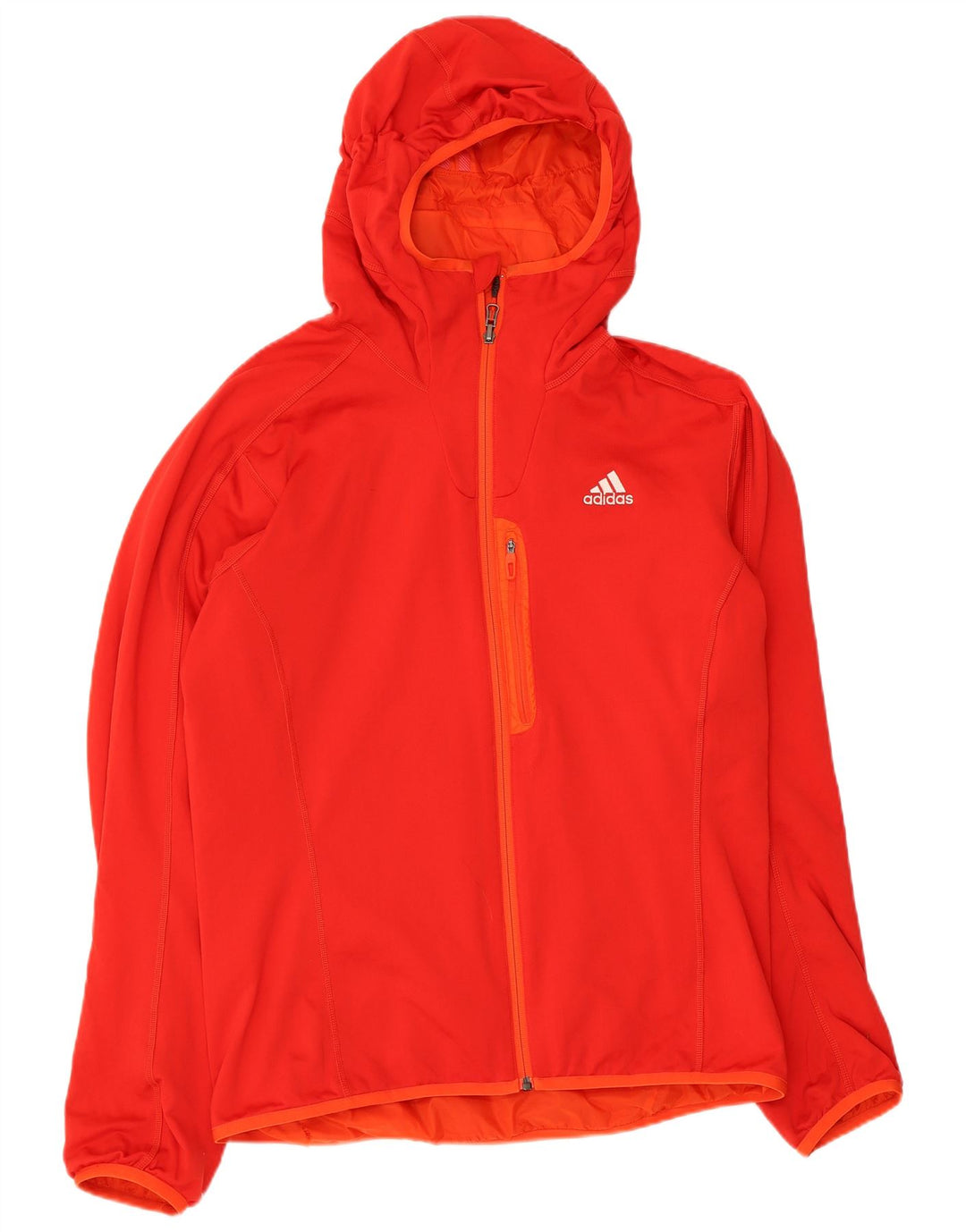 Giacca reversibile con cappuccio da uomo Adidas UK 40/42 Nylon arancione medio