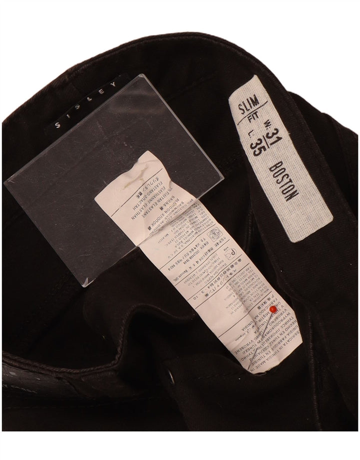 Jeans slim da uomo Sisley Boston W31 L35 cotone nero