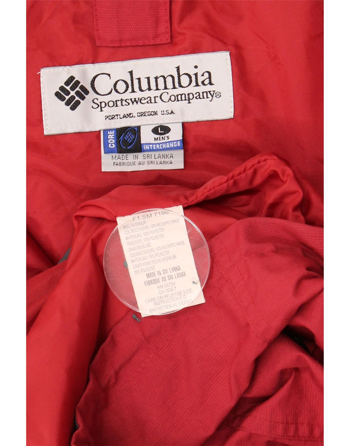 Giacca a vento da uomo vestibilità ampia COLUMBIA UK 40 Large Red Colourblock