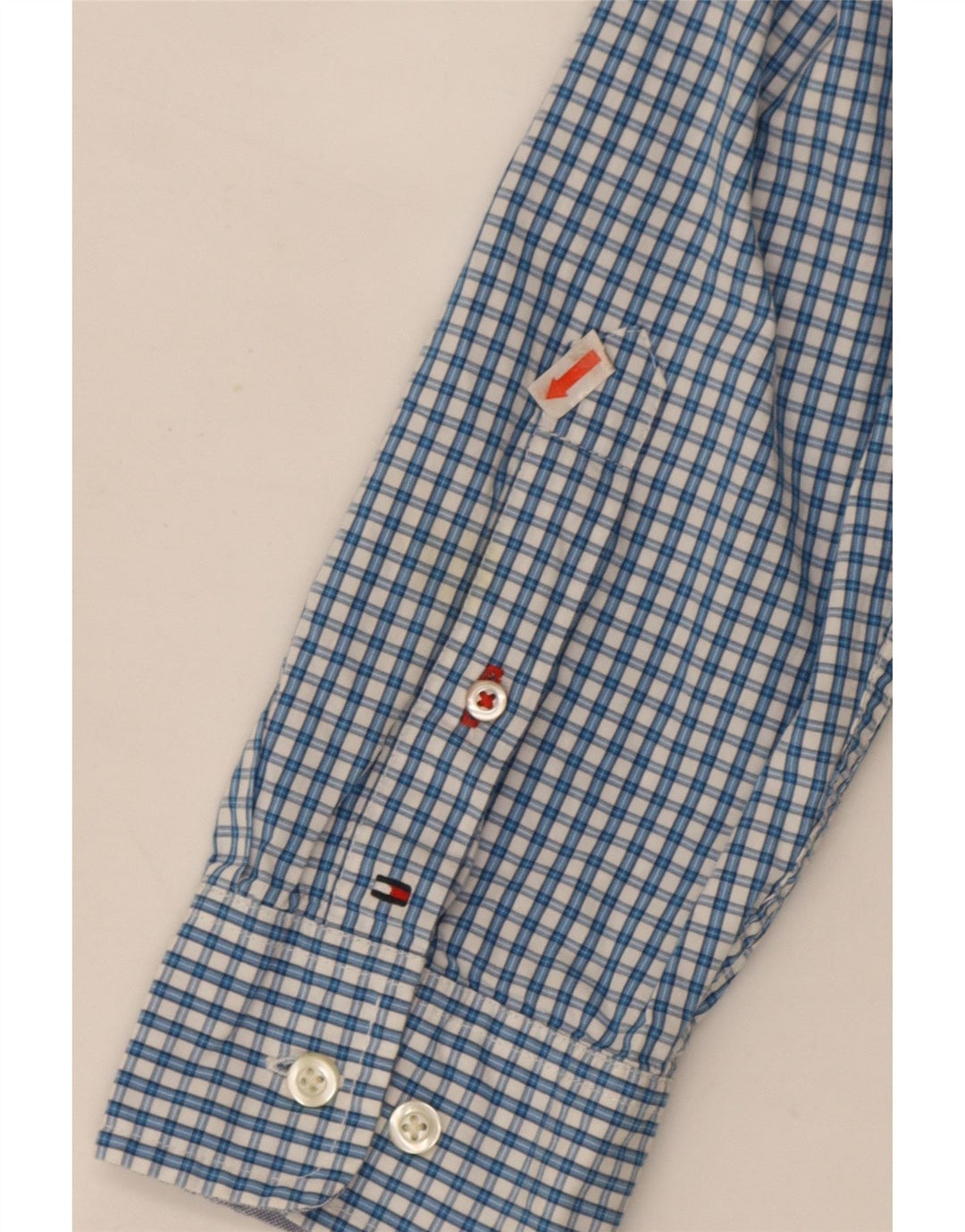 Camicia da uomo Tommy Hilfiger Classic Fit XL blu in cotone a quadretti