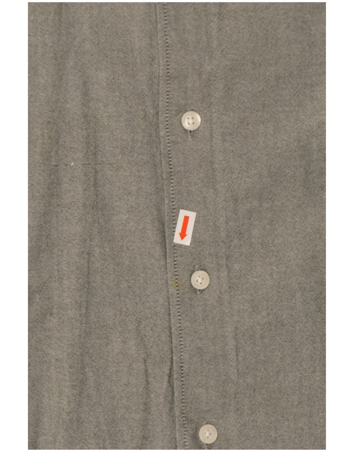 Camicia Timberland da uomo slim fit grande in cotone grigio