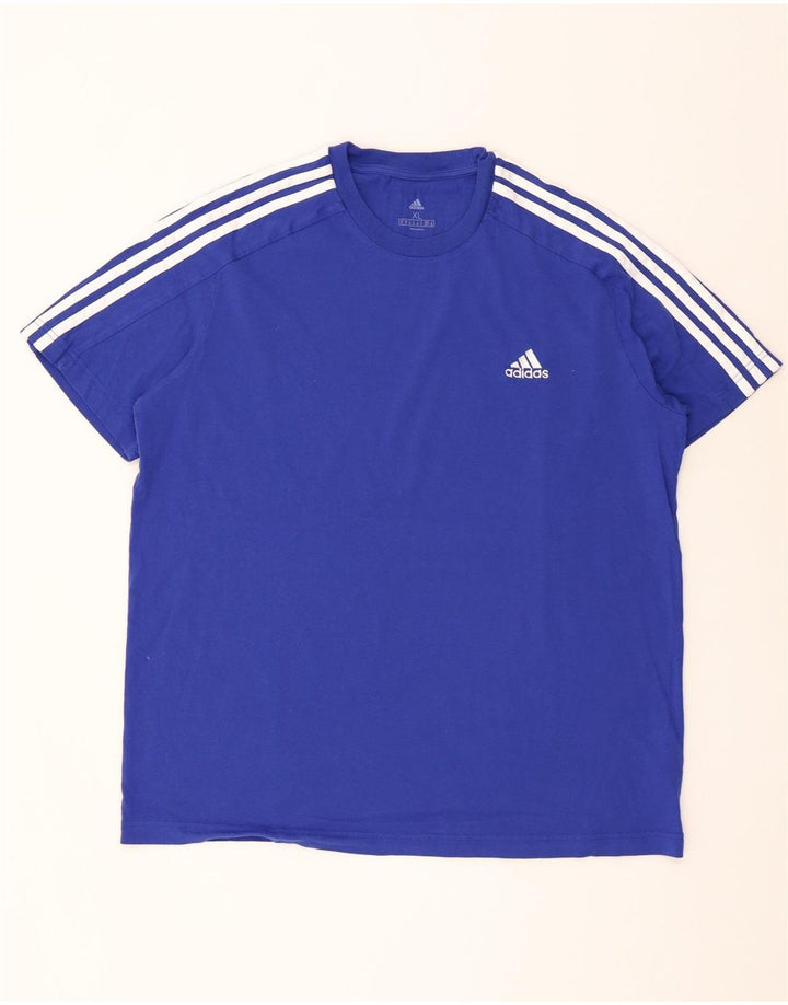 T-shirt da uomo Adidas Top XL in cotone blu
