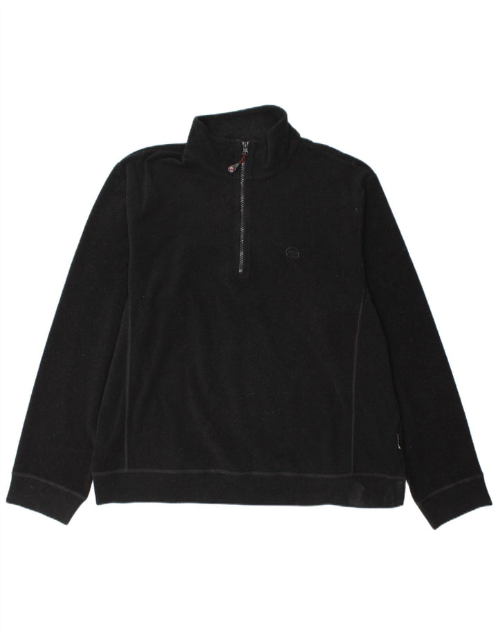 Maglione in pile da uomo Sergio Tacchini con zip e collo XL poliestere nero