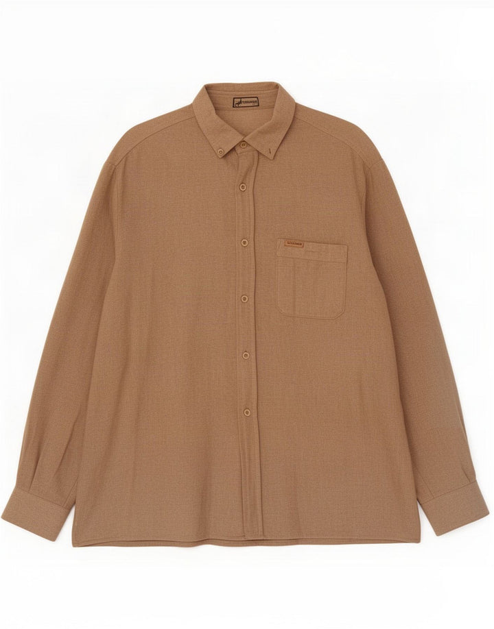 Camicia da uomo Rodrigo Taglia 43 17 XL Lana beige