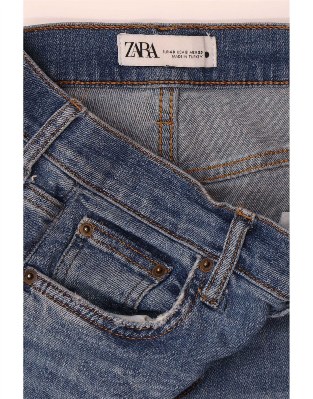 Jeans dritti da donna Zara EU 40 medi W30 L27 Blu