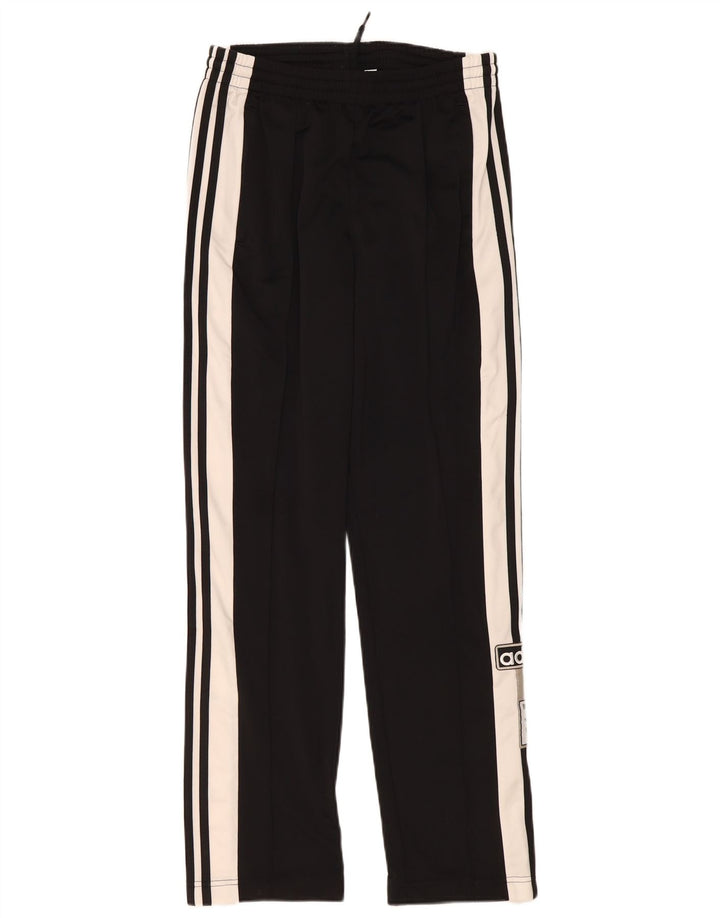 Pantaloni da tuta con grafica Adidas da uomo piccoli in poliestere color block nero