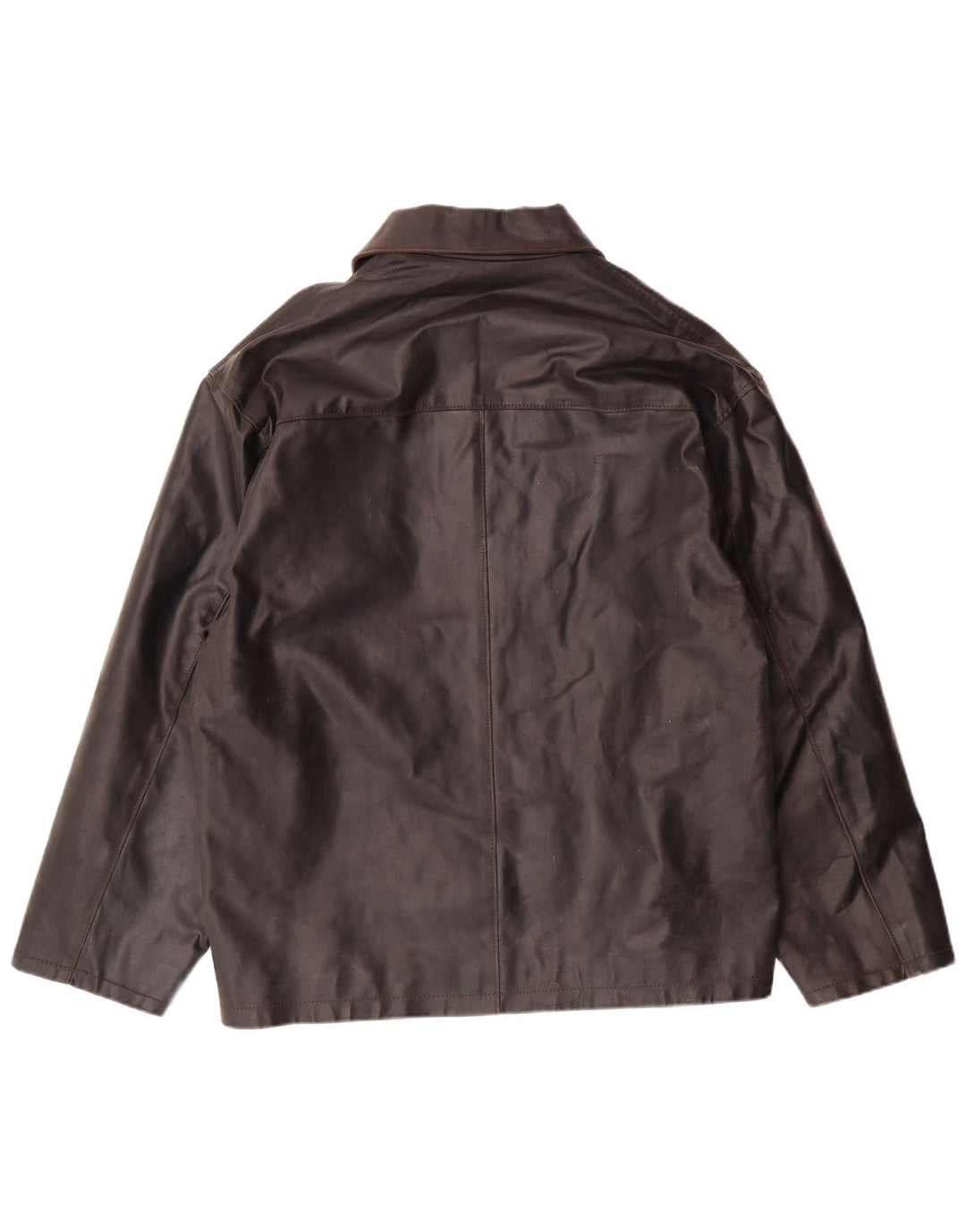 CHALLENGER Mens Leather Jacket UK 42 XL Brown Leather