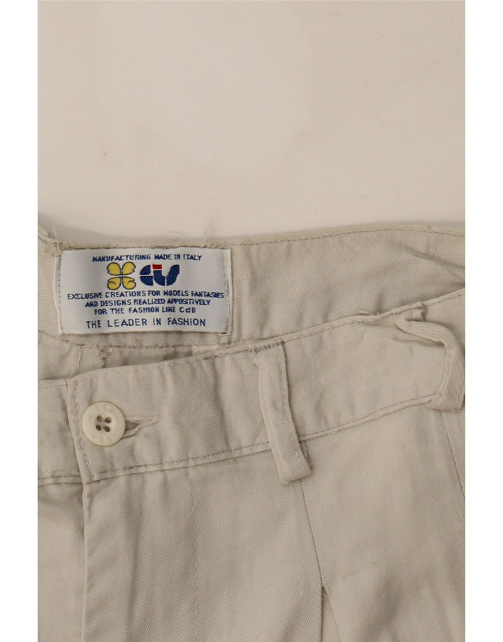 VINTAGE Mens Pegged Casual Shorts W30 Medium  Off White Vintage Vintage and Second-Hand Vintage from Messina Hembry 