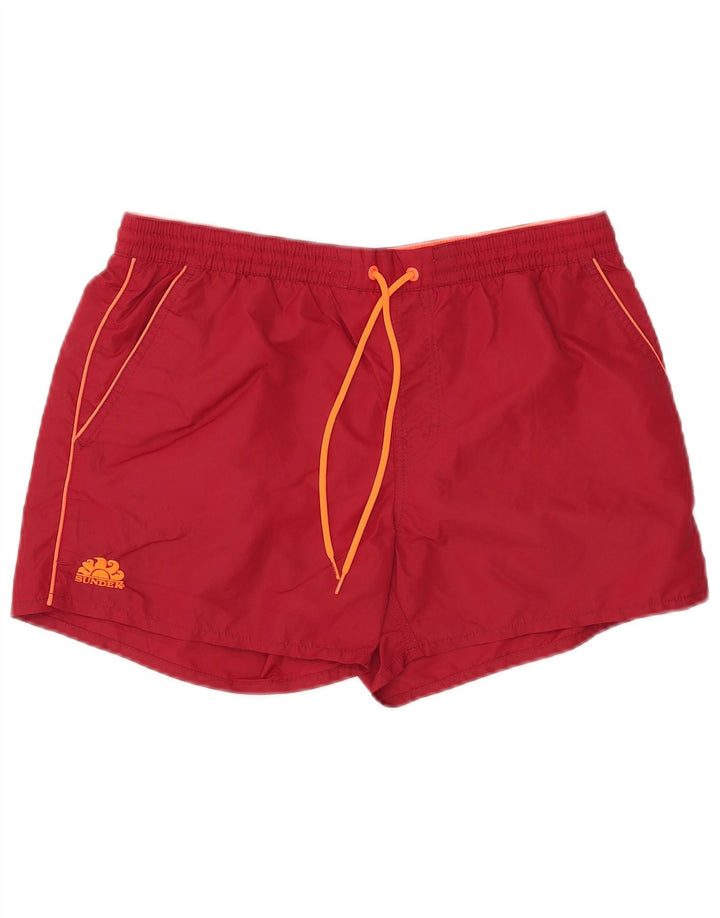 Pantaloncini da bagno da uomo Sundek grandi in nylon rosso