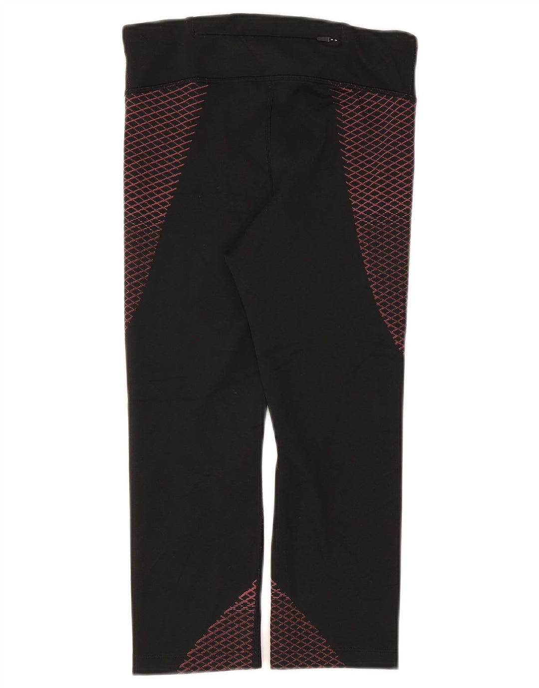 Leggings Nike Dri Fit Capri da donna UK 8 Small Nero Poliestere geometrico