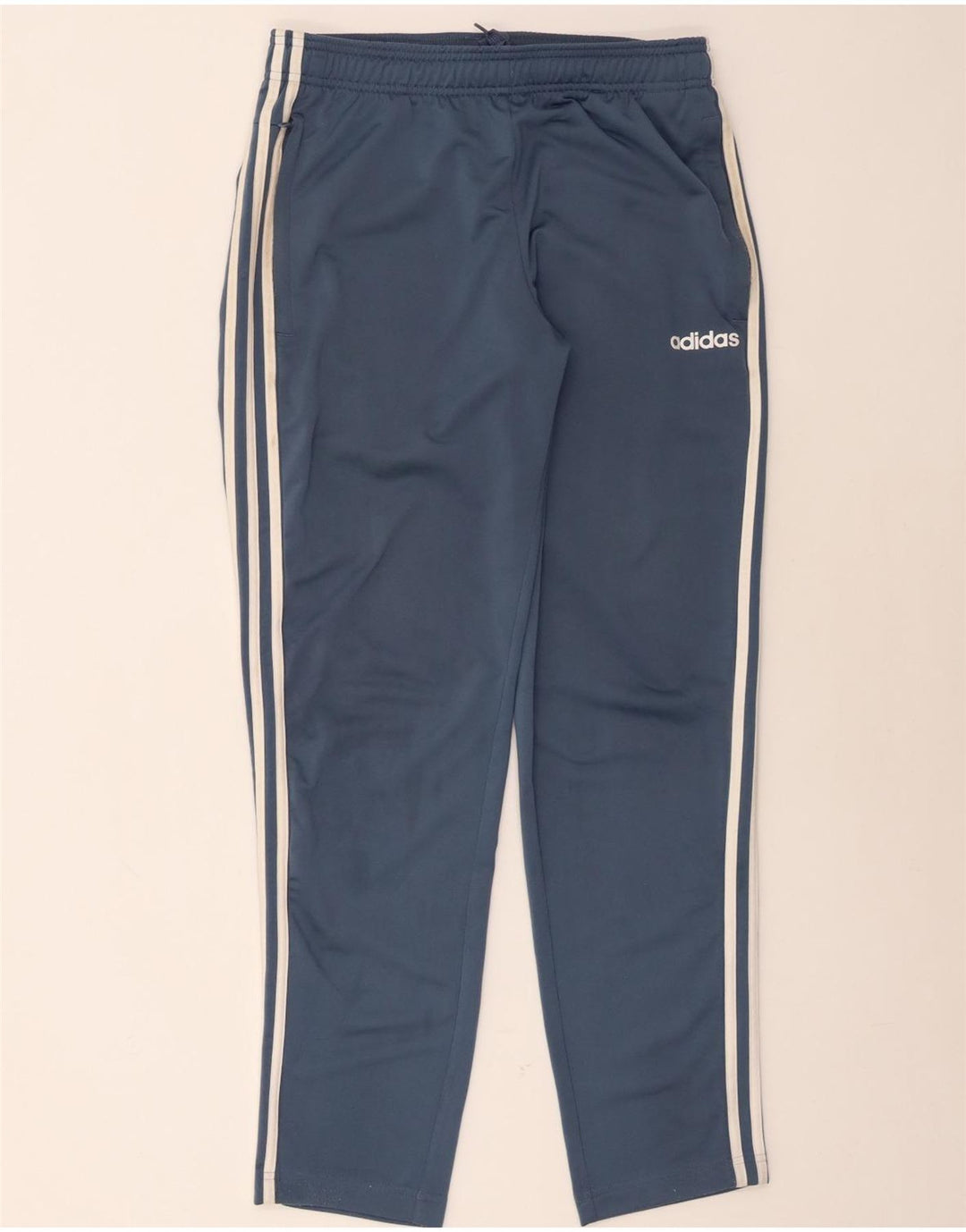 Pantaloni da tuta da uomo Adidas in poliestere blu medio
