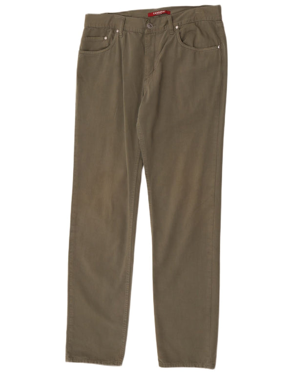 Pantaloni casual dritti da uomo Carrera W34 L32 cotone kaki