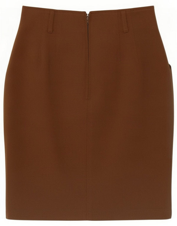 Benetton Womens Pencil Skirt IT 42 Medium W26 Brown Wool
