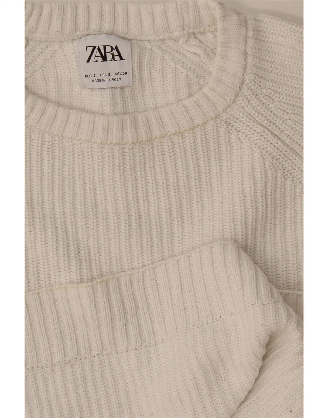 Maglione maglione girocollo da uomo Zara piccolo bianco