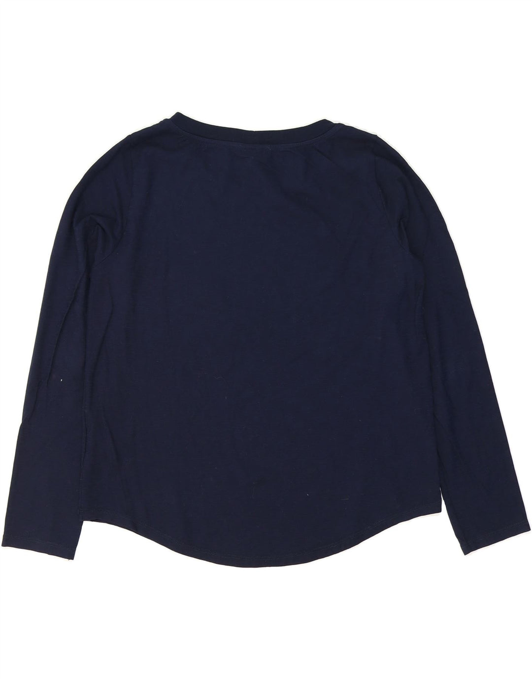 BENETTON Womens Oversized Top Long Sleeve UK 10 Small Navy Blue Cotton Vintage Benetton and Second-Hand Benetton from Messina Hembry 