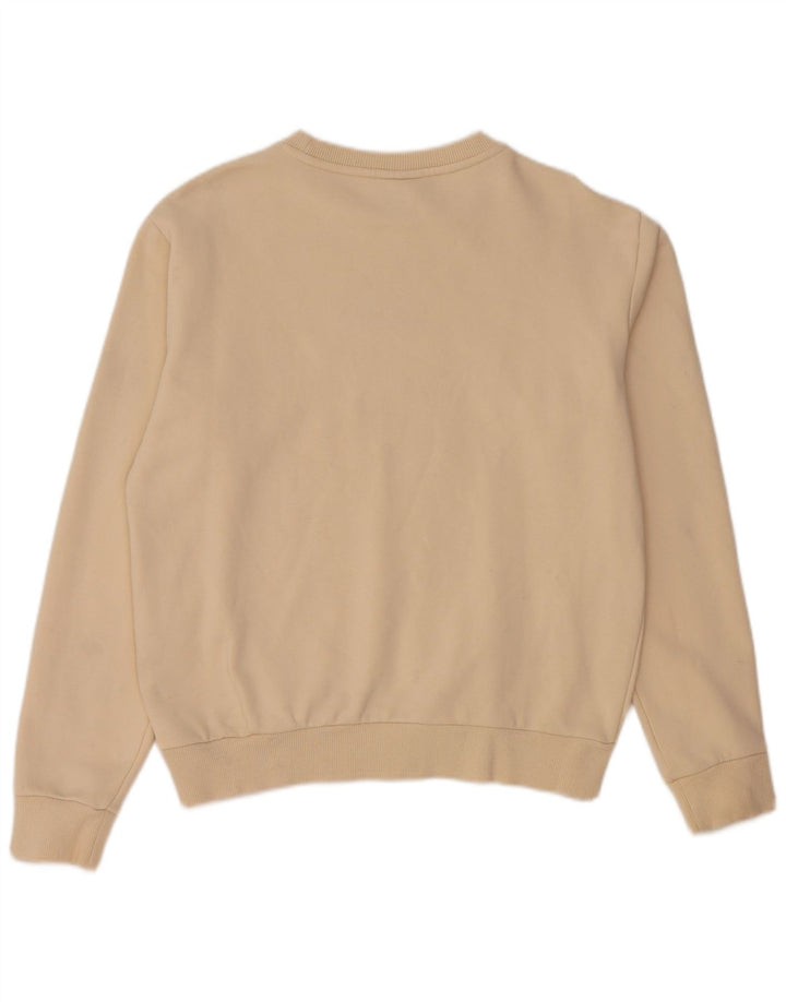 ELLESSE Felpa oversize con grafica da donna UK 10 Small Beige