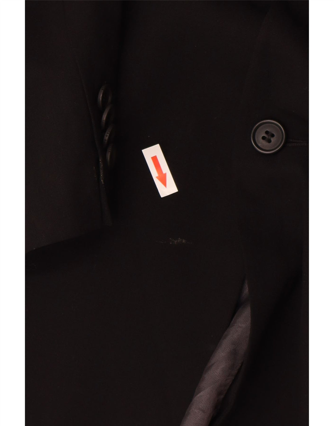 Giacca blazer da uomo a 3 bottoni Ted Baker US 42 XL nera in lana vergine