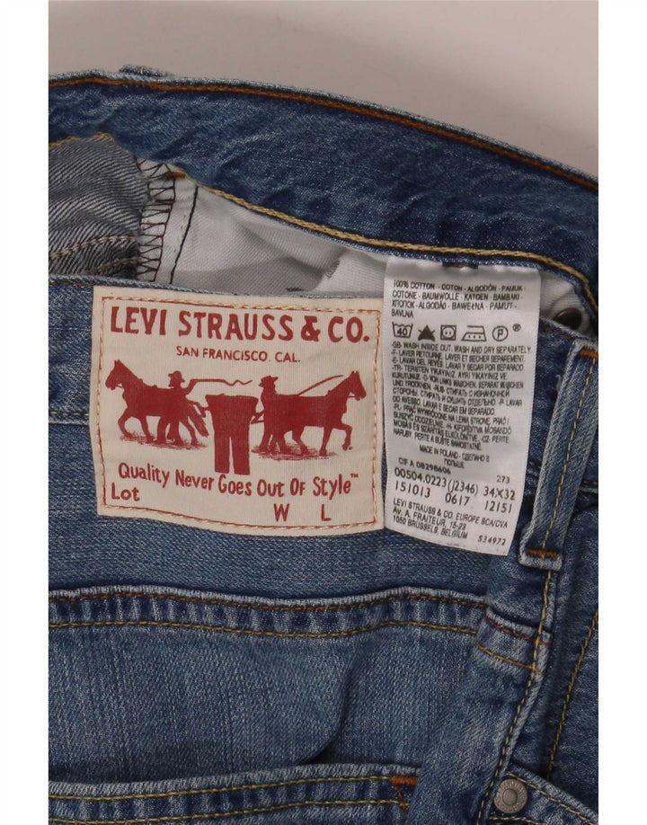 Jeans dritti da uomo Levi's W34 L32 in cotone blu