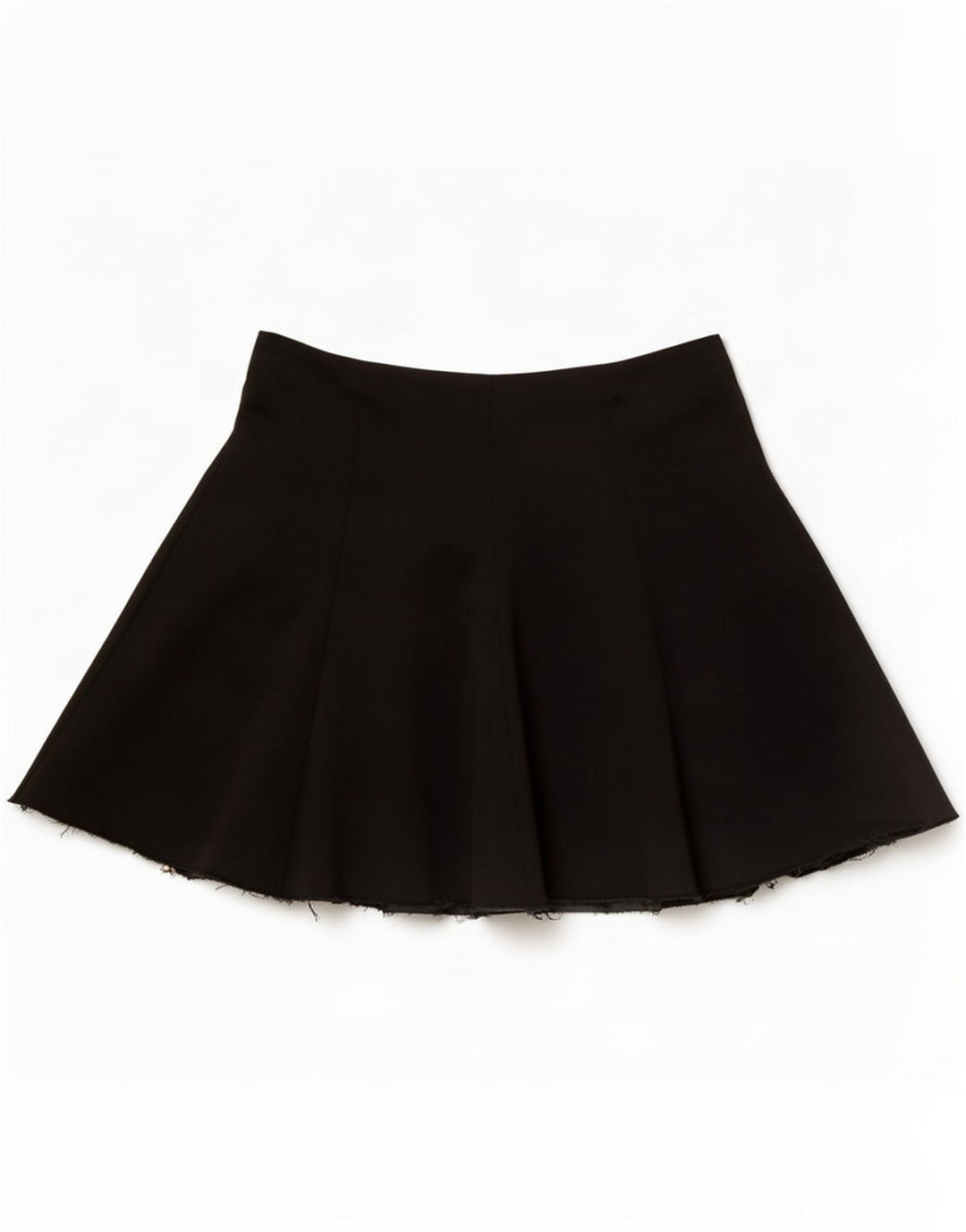 Minigonna vintage da donna media W28 poliestere nero