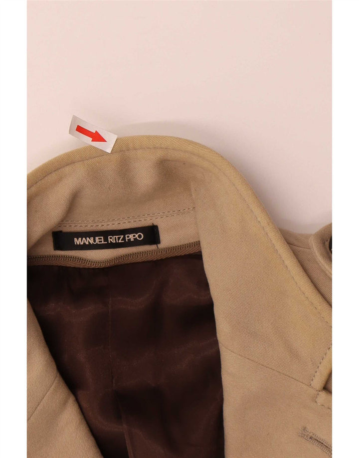 Giacca blazer militare a 3 bottoni da uomo Manuel Ritz Pipo IT 50 Large Beige