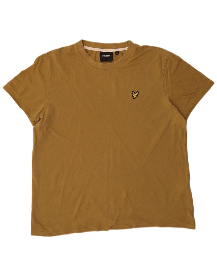 T-shirt da uomo LYLE & SCOTT grande in cotone kaki