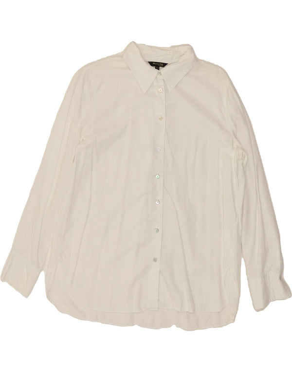 MASSIMO DUTTI Womens Shirt EU 38 Small White Lyocell
