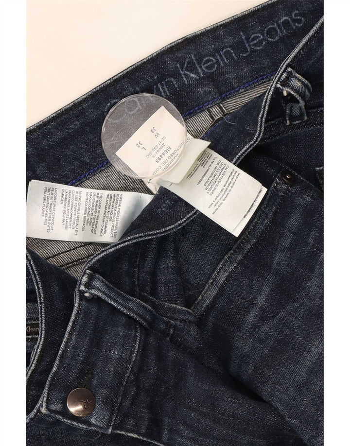 Jeans slim da uomo Calvin Klein W33 L32 cotone blu navy