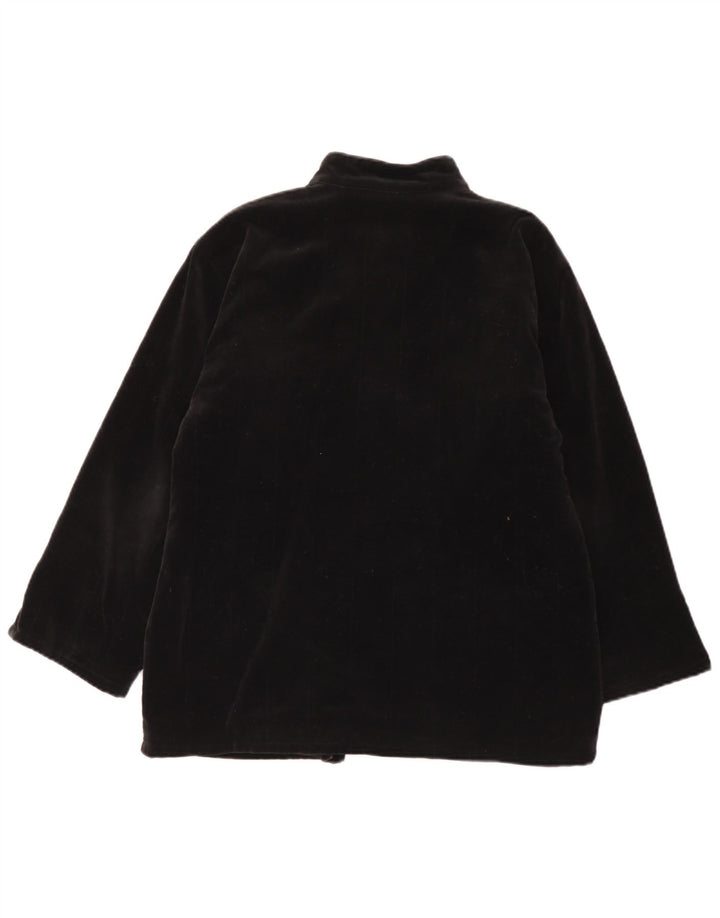 Giacca blazer in velluto a 3 bottoni da donna i Blues UK 14 grande cotone nero