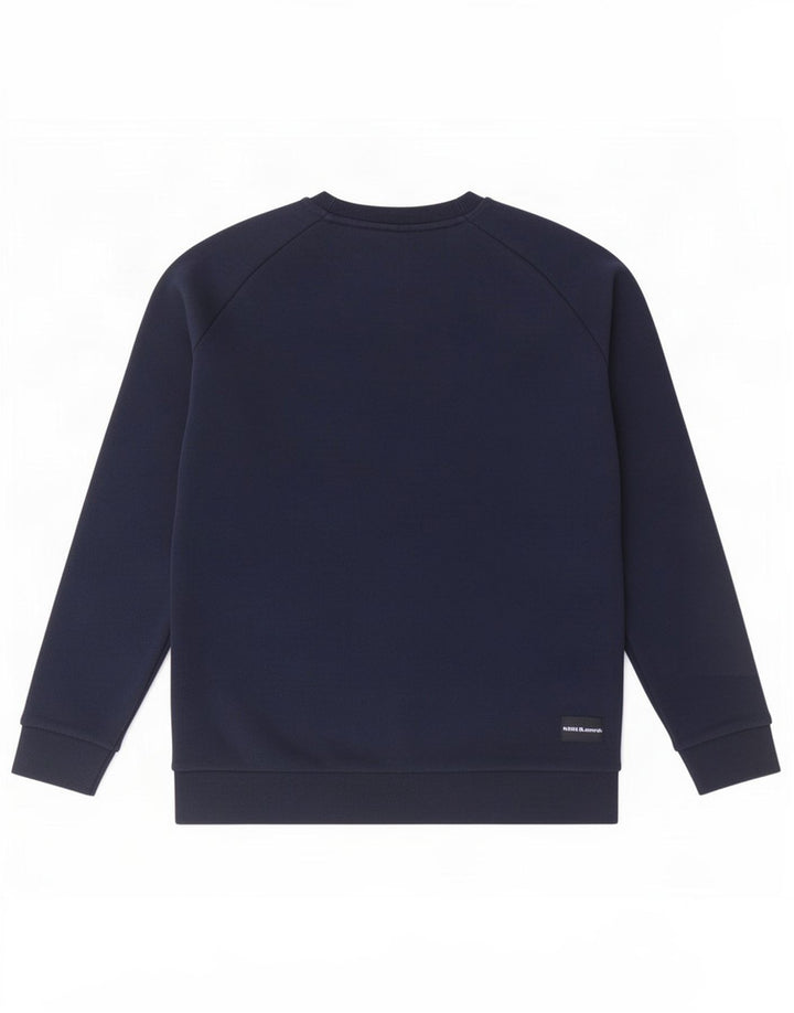 Felpa da uomo Adidas maglione medio blu navy in cotone