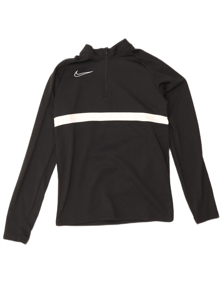 Top della tuta pullover Nike da ragazzo Dri Fit 12-13 anni Large Nera