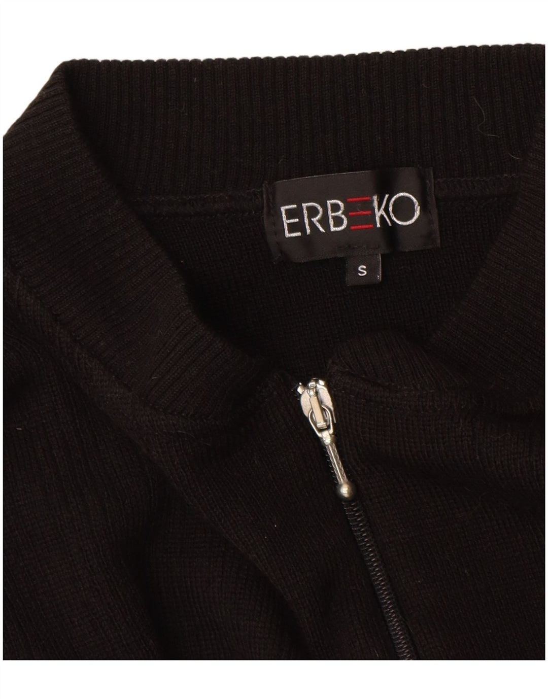 Maglione cardigan da uomo vintage piccolo in lana nera