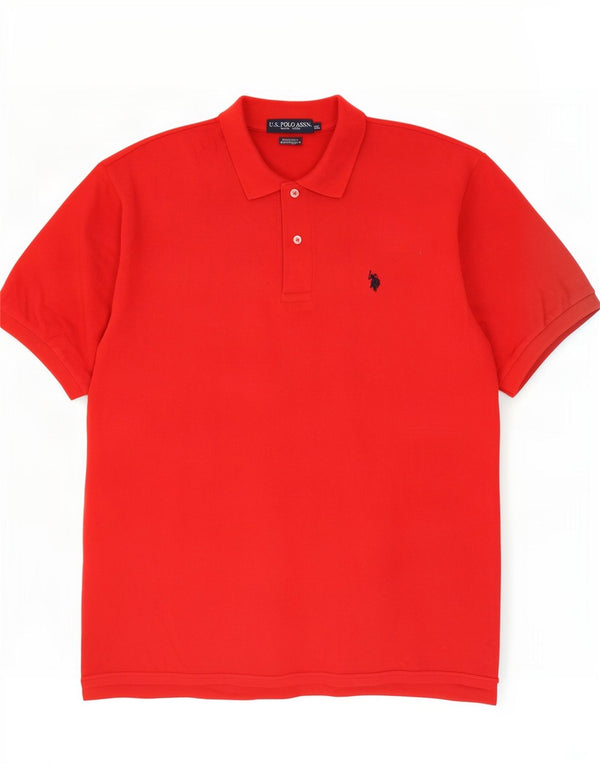Polo Assn. Polo da uomo 2XL in cotone rosso