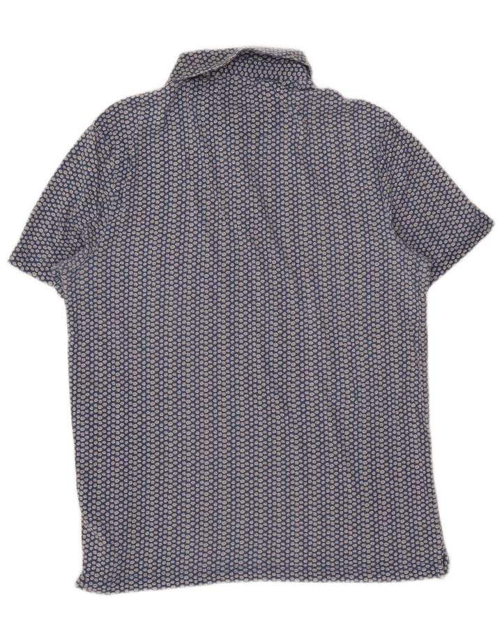 Camicia pullover a maniche corte da uomo Michael Kors piccola in cotone maculato blu