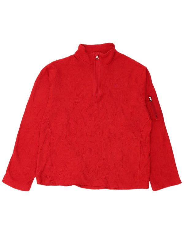 Maglione in pile da donna con collo e zip Starter UK 20 2XL poliestere rosso