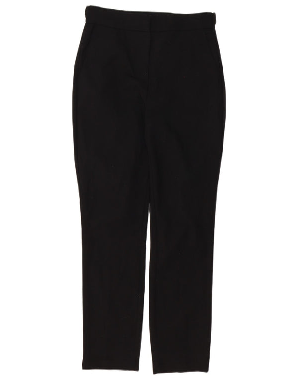 Zara Womens Slim Chino Trousers Small W26 L27 Black