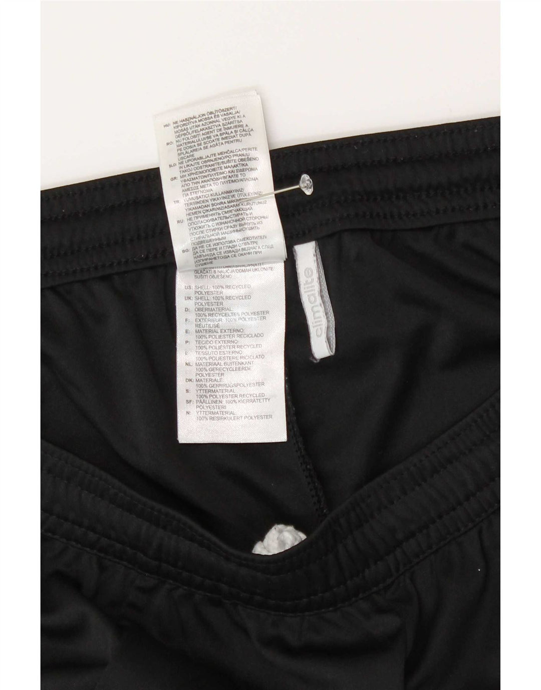 Pantaloncini sportivi Adidas Climalite da uomo, grandi, in poliestere color block nero