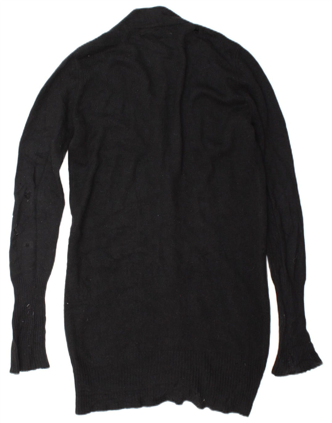 Maglione cardigan lungo da donna Zara UK 14 seta nera media