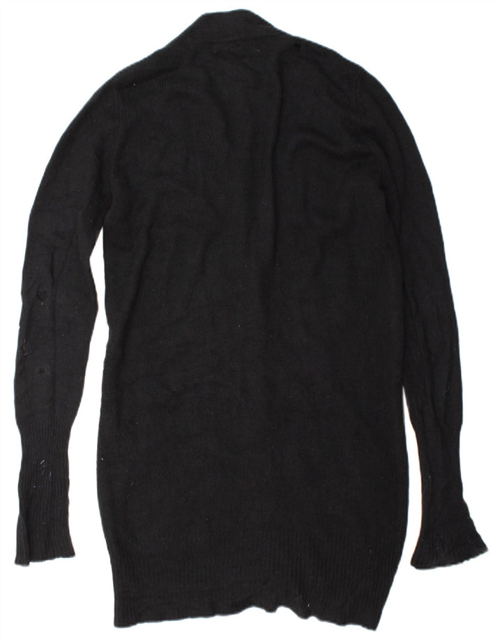 Maglione cardigan lungo da donna Zara UK 14 seta nera media