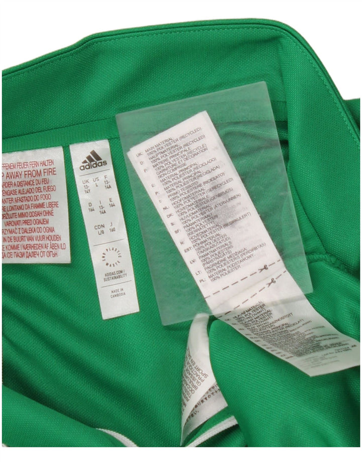 Top della tuta da ginnastica ADIDAS Aeroready Zip Neck Pullover 13-14 anni Verde
