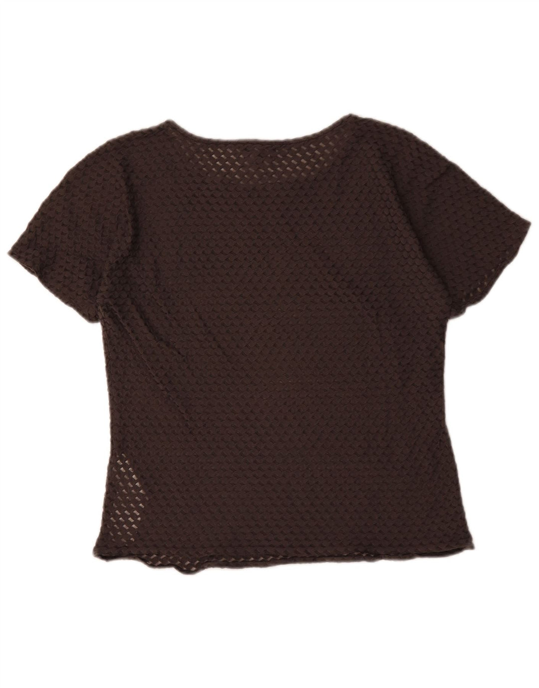 Top trasparente da donna Giorgio Armani IT 46 grande cotone marrone