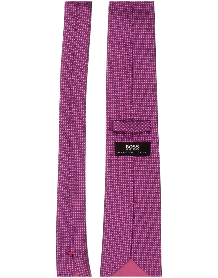 Cravatta da uomo Hugo Boss taglia unica viola maculata classica