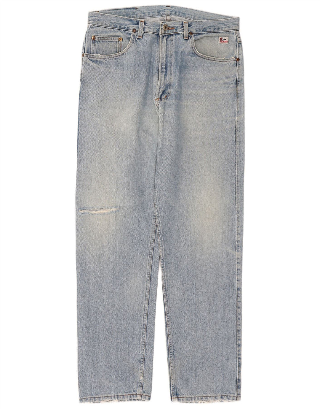 Jeans dritti invecchiati da uomo Roy Rogers W34 L33 Blu