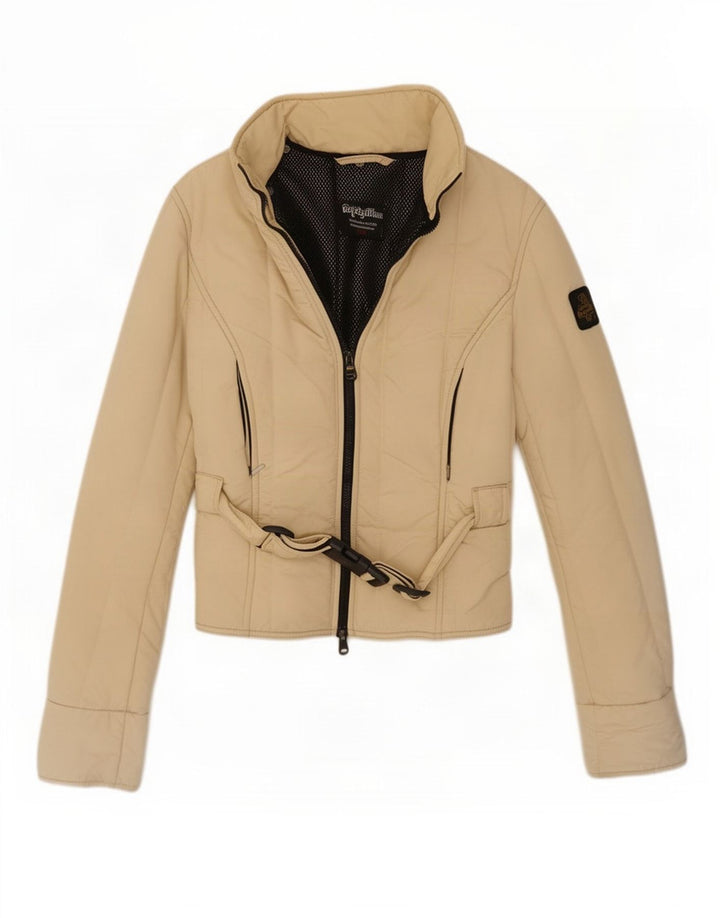 Giacca antipioggia da donna Refrigiwear UK 10 piccola in nylon beige