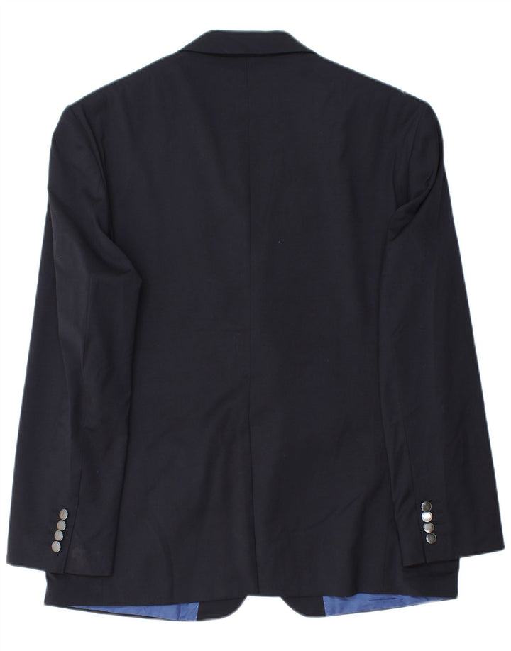 Giacca blazer a 2 bottoni Marks & Spencer da uomo UK 42 XL poliestere blu navy