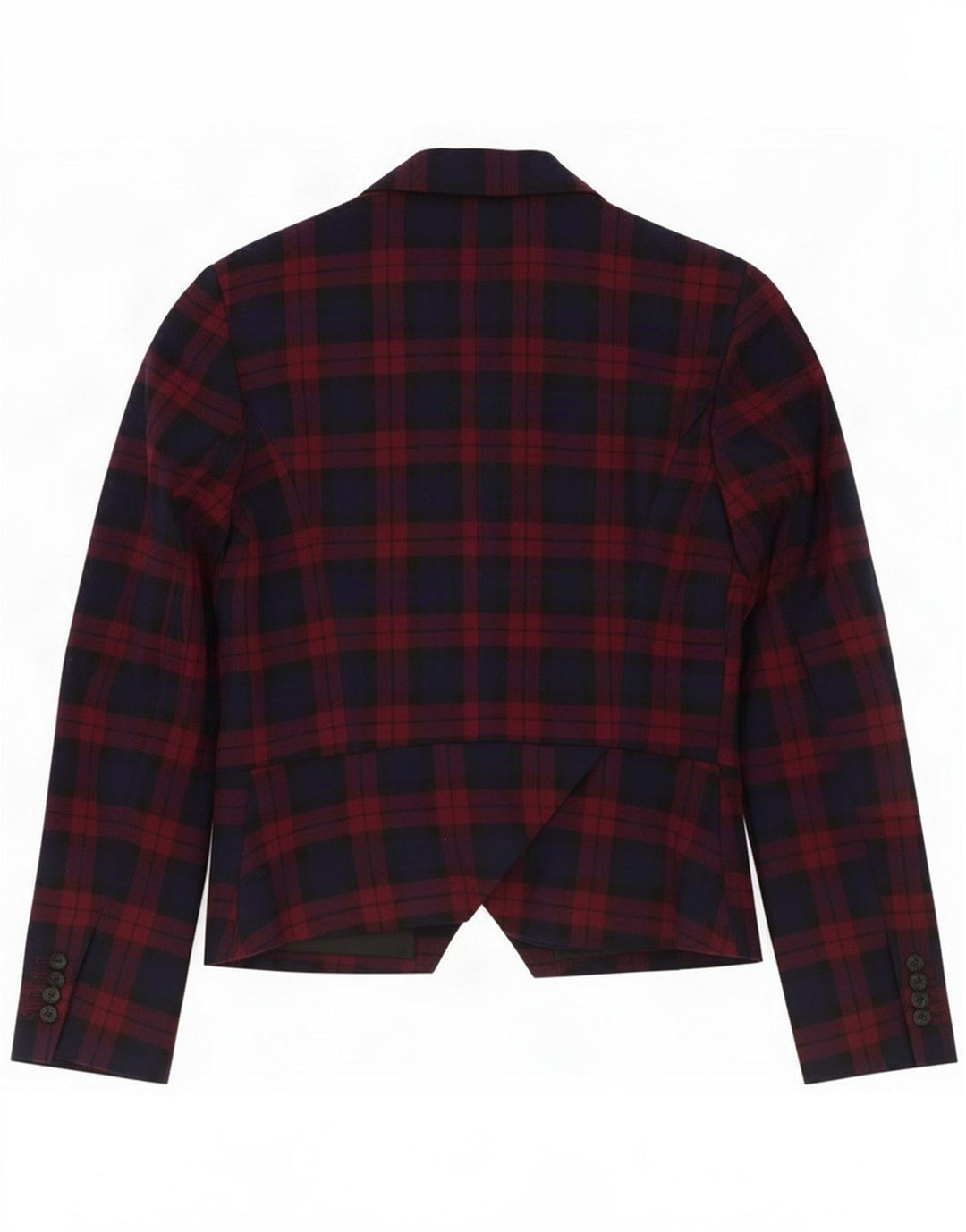 Zara Giacca blazer a 2 bottoni da donna UK 6 XS Blu navy a quadri