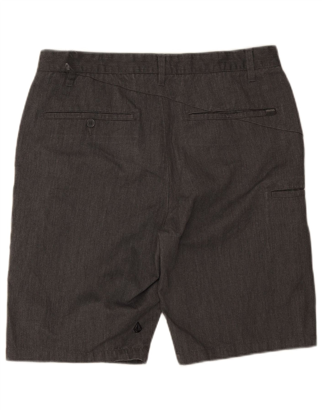 Pantaloncini chino da uomo Volcom W34 Large in cotone chiazzato grigio
