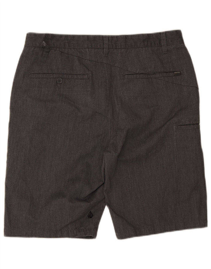 Pantaloncini chino da uomo Volcom W34 Large in cotone chiazzato grigio