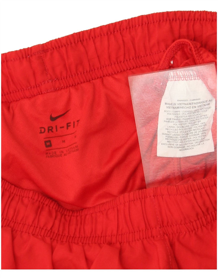 Pantaloncini sportivi Nike da donna Dri Fit UK 12 Medium Red Colourblock in poliestere