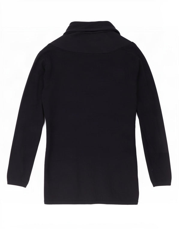 Maglione cardigan aperto lungo da donna Zara UK 18 XL viscosa blu navy